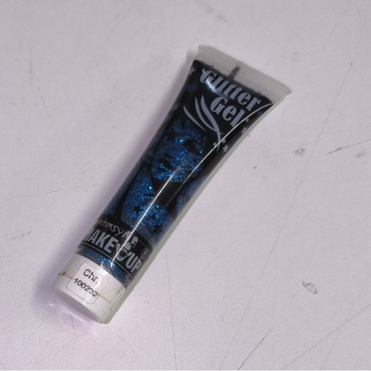 gel paillettes bleu