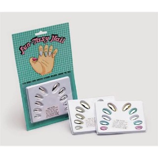 Faux ongles longs multicolores (carte de 10)