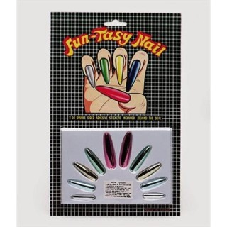 Faux ongles multicolores extra longs (carte de 10)