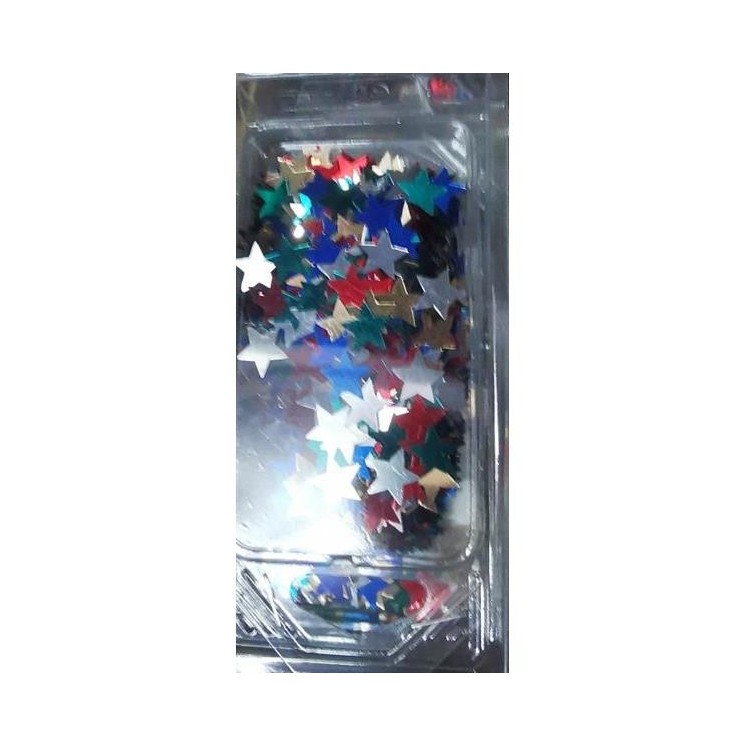 Paillettes Etoiles Multicolore 12mm  (sachet de 25grs)