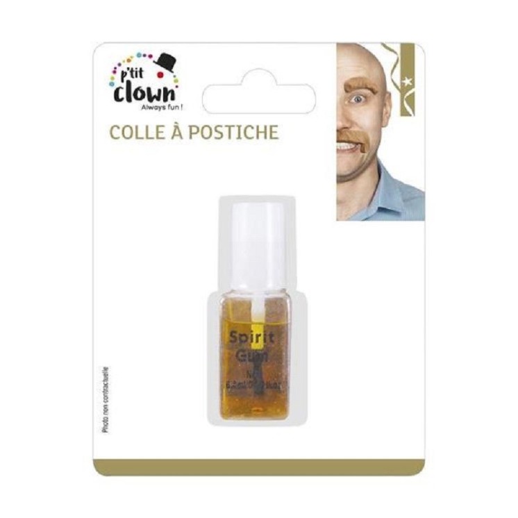 Colle à Postiche (flacon de 6,8ml) pour collage de fausses barbes, moustaches, sourcils, poils, Etc