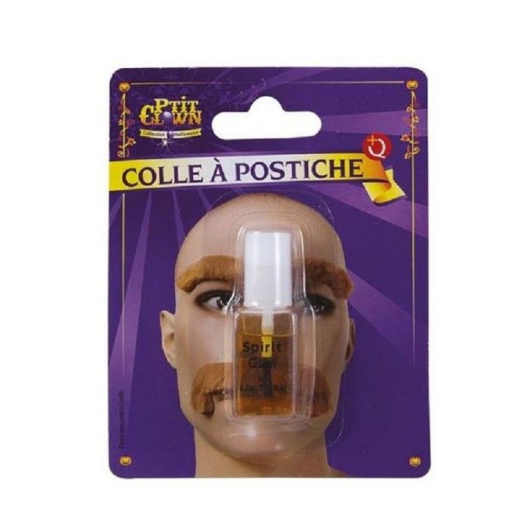 Colle à Postiche (flacon de 6,8ml) pour collage de fausses barbes, moustaches, sourcils, poils, Etc
