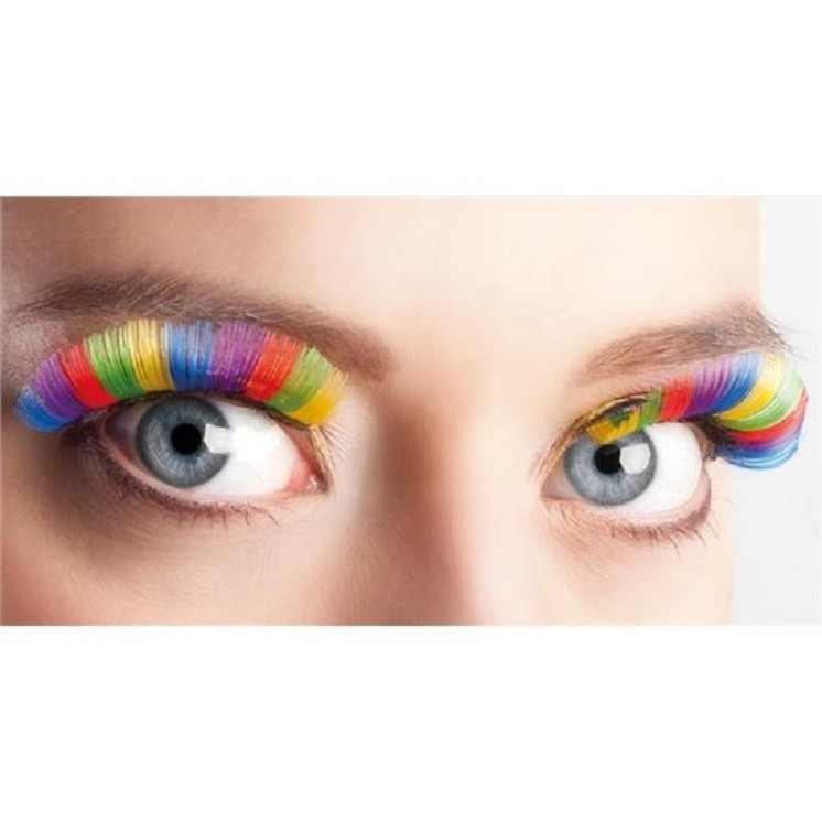 Faux Cils Multicolore, Rainbow, Arc en ciel