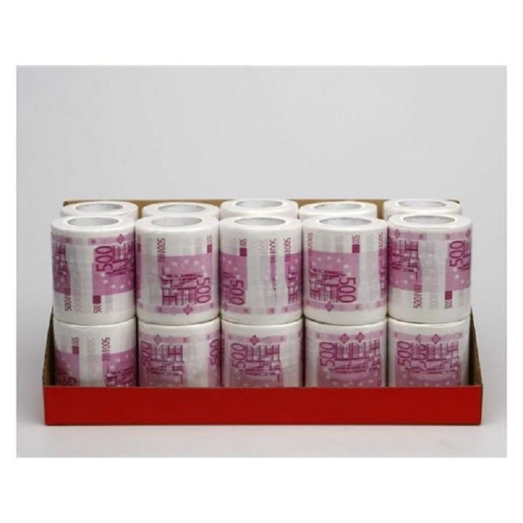 Papier toilette "billets de 500€"  Humour