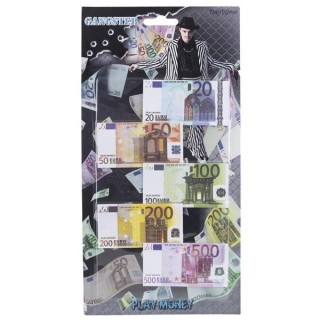 Blister de 100 Faux billet "EURO" € factice pour jeux d'enfants poker, casino