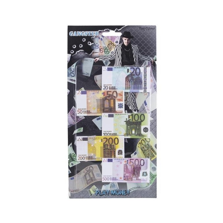 Blister de 100 Faux billet "EURO" € factice pour jeux d'enfants poker, casino
