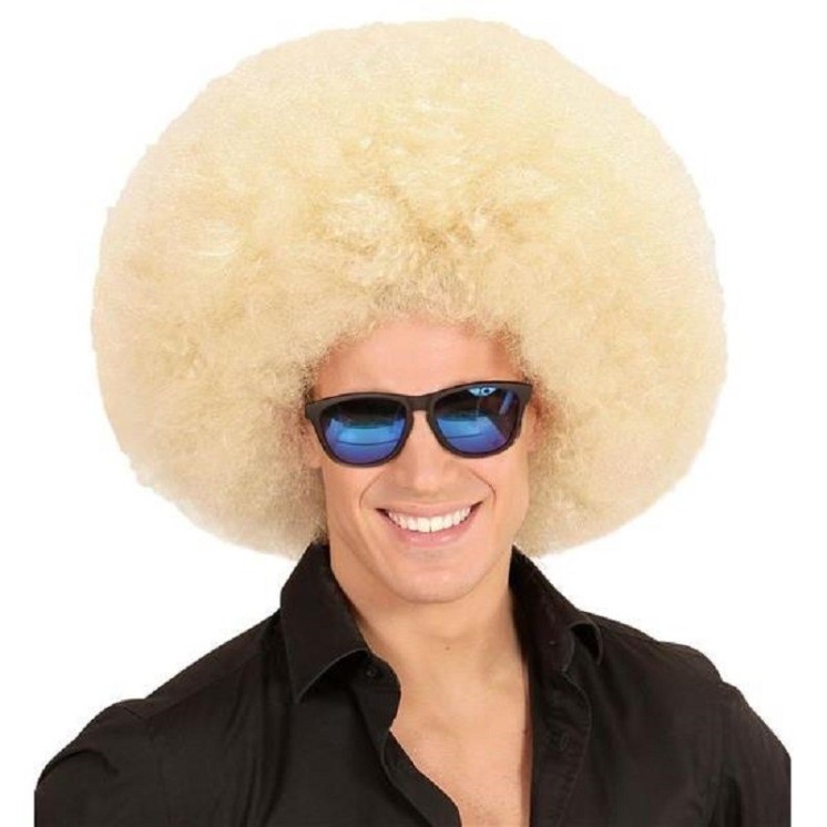 Perruque Afro géante, (blonde - chatain)