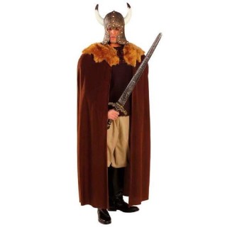 Cape de Viking - Hun, Barbare, Nordique, Celtes, avec col fourrure