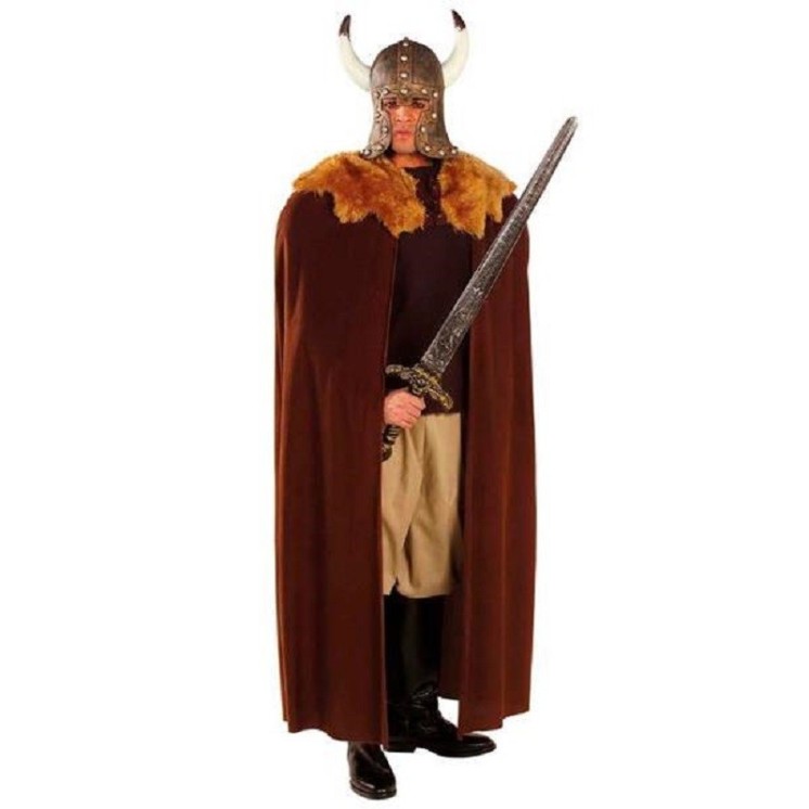 Cape de Viking - Hun, Barbare, Nordique, Celtes, avec col fourrure