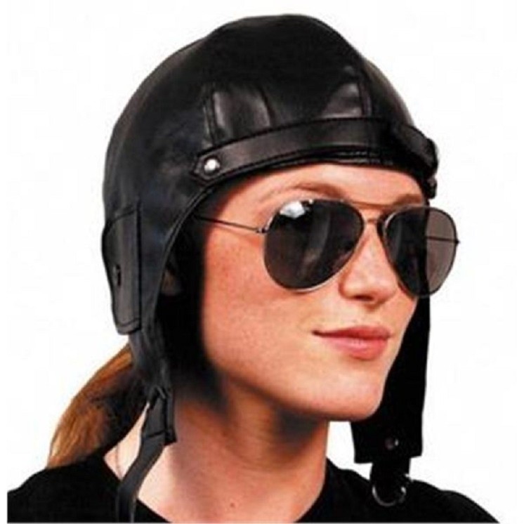 Casque d'Aviateur pour déguisement de pilote (skai)