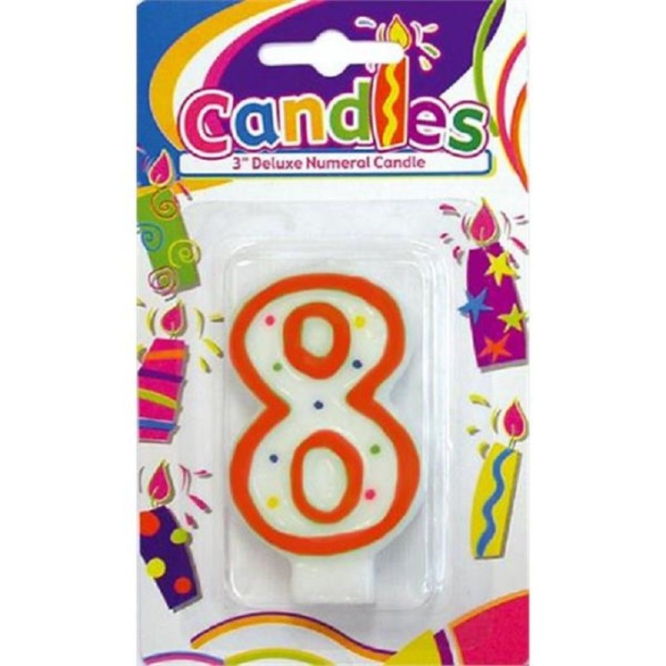 Bougie chiffres couleur 0 - 1 - 2 - 3 - 4 -5 - 6 - 7 - 8 - 9