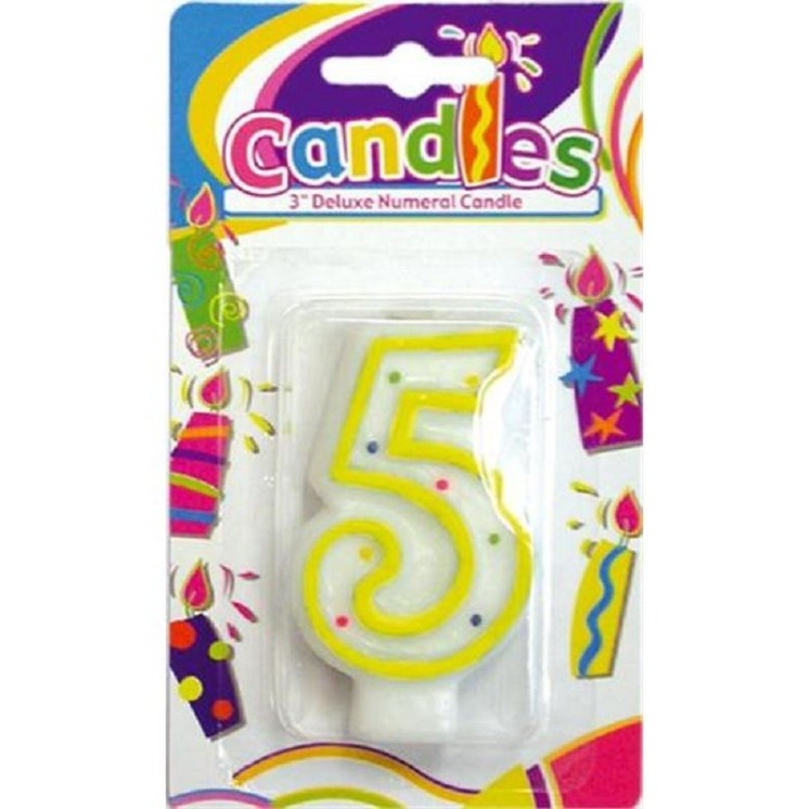 Bougie chiffres couleur 0 - 1 - 2 - 3 - 4 -5 - 6 - 7 - 8 - 9