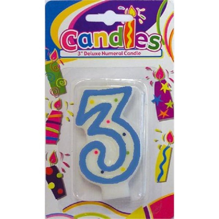 Bougie chiffres couleur 0 - 1 - 2 - 3 - 4 -5 - 6 - 7 - 8 - 9