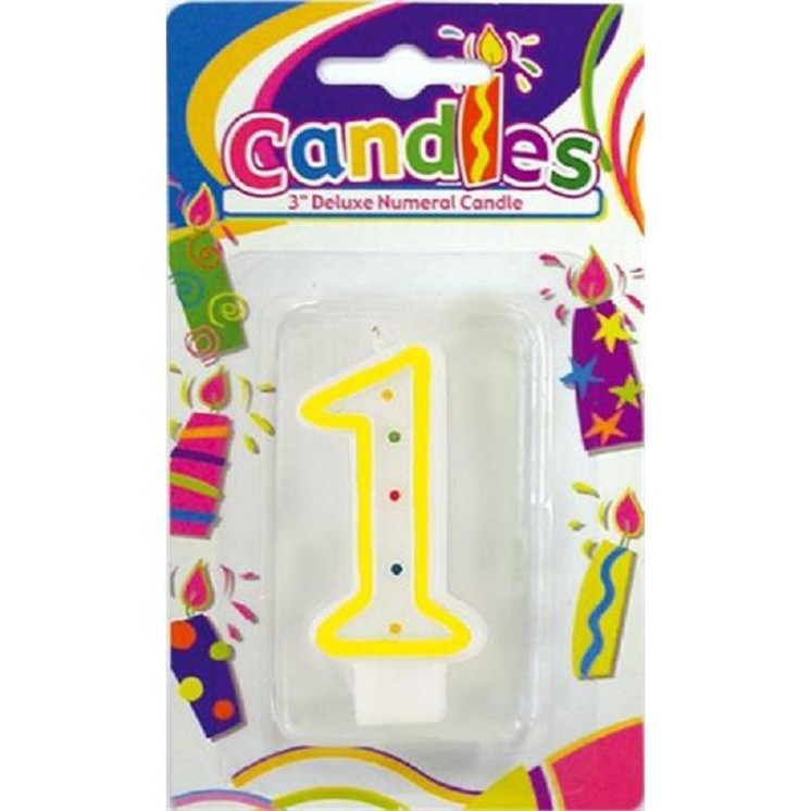 Bougie chiffres couleur 0 - 1 - 2 - 3 - 4 -5 - 6 - 7 - 8 - 9