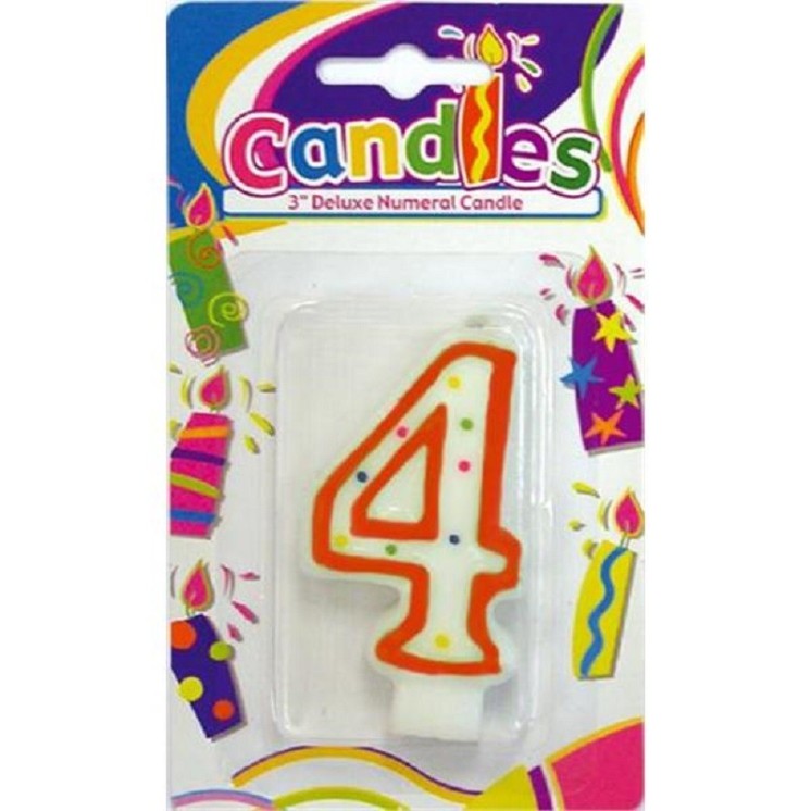 Bougie chiffres couleur 0 - 1 - 2 - 3 - 4 -5 - 6 - 7 - 8 - 9