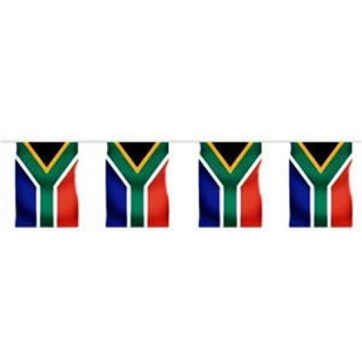 Guirlande drapeaux Afrique du sud, 5m pour decoration de salle
