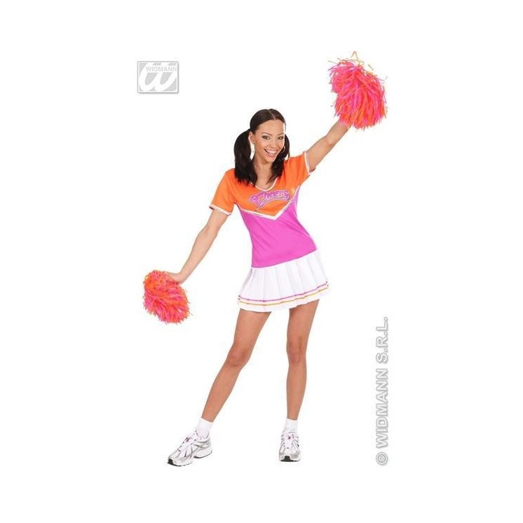 Déguisement de Cheerleader, Pompom Girl (taille S) (Robe et Pompons(2)