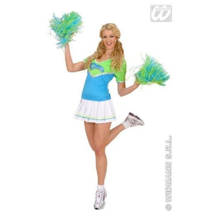 Déguisement de Cheerleader, Pompom Girl (taille S) (Robe et Pompons(2)