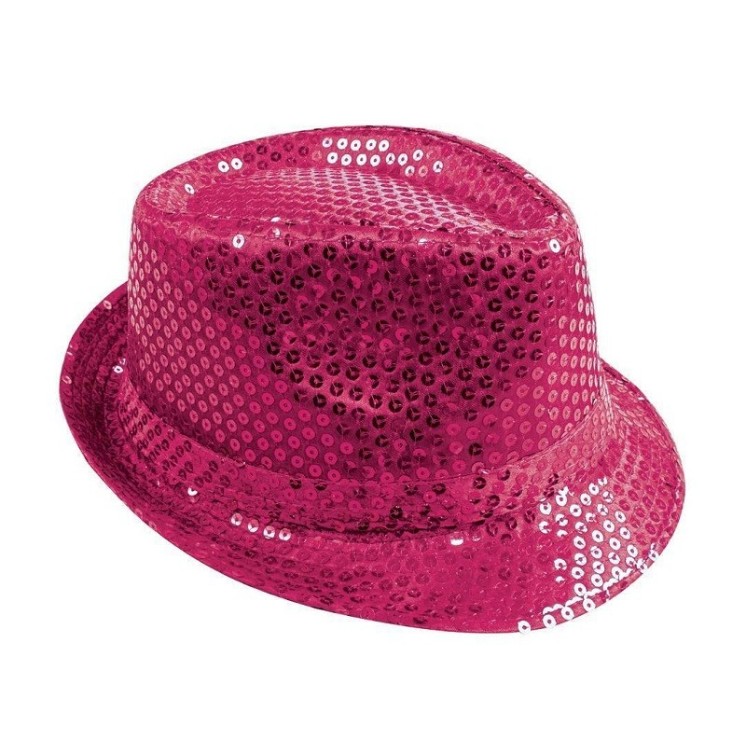 Chapeau Borsalino couleur à Sequins paillettes (8 coloris)