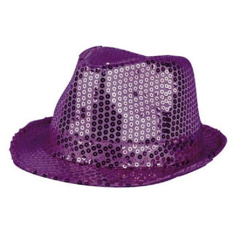 Chapeau Borsalino couleur à Sequins paillettes (8 coloris)