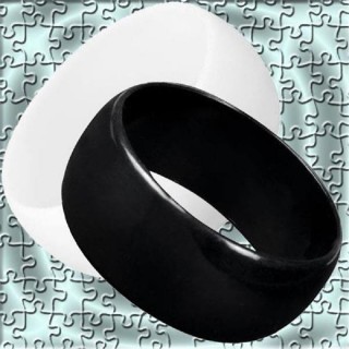Bracelet Sixties, Année 60, Rock (noir ou blanc)