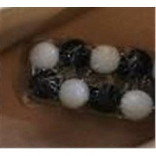 Bracelet boules noir et blanc, Sixties, 60'