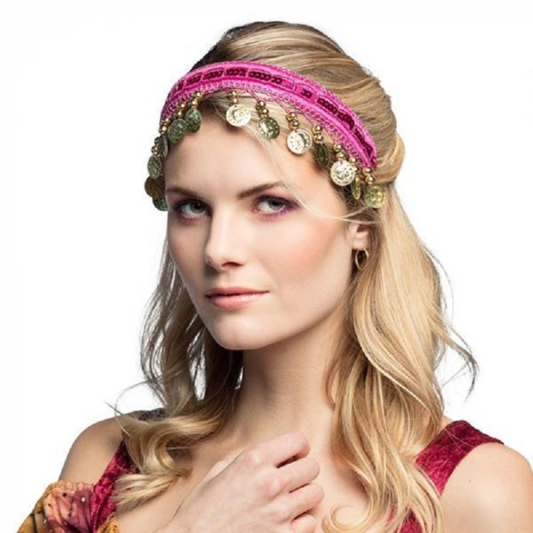 Bandeau serre tête Gypsy, Orientale, Belly Danse, Gitane, Tzigane