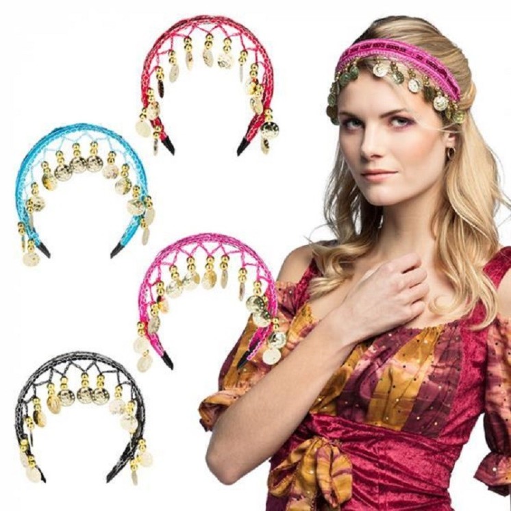 Bandeau serre tête Gypsy, Orientale, Belly Danse, Gitane, Tzigane