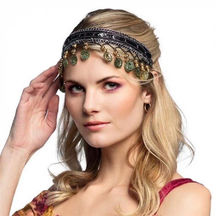 Bandeau serre tête Gypsy, Orientale, Belly Danse, Gitane, Tzigane