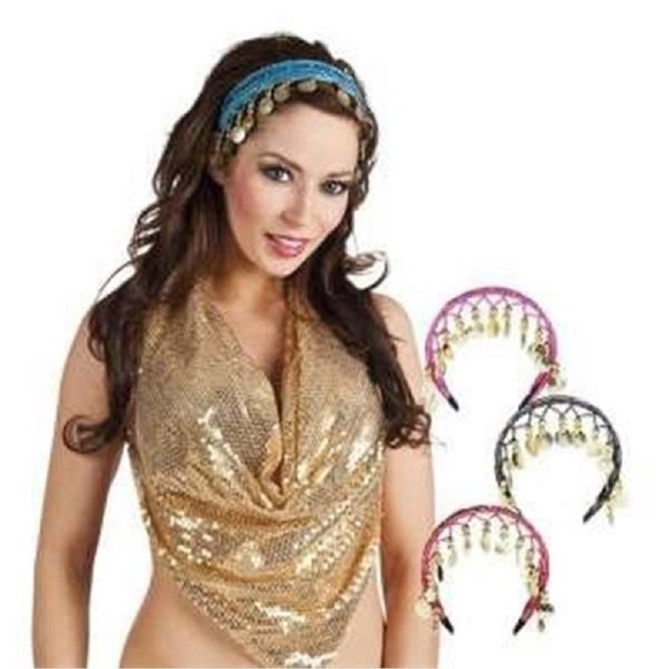 Bandeau serre tête Gypsy, Orientale, Belly Danse, Gitane, Tzigane