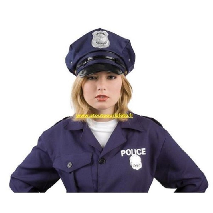 Casquette de Policier adulte réglable