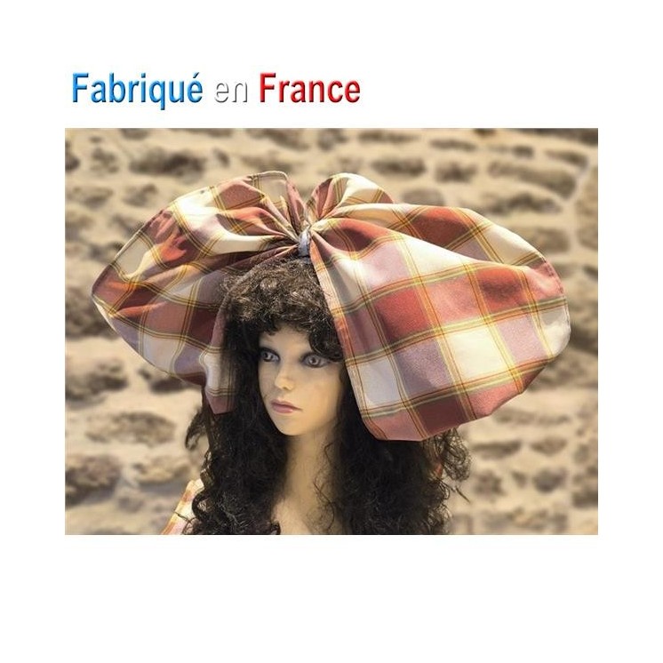 Coiffe traditionnelle Alsacienne a gros carreaux