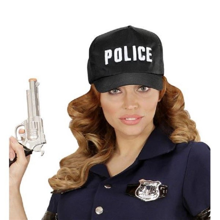 Casquette noire de Policier (réglable)