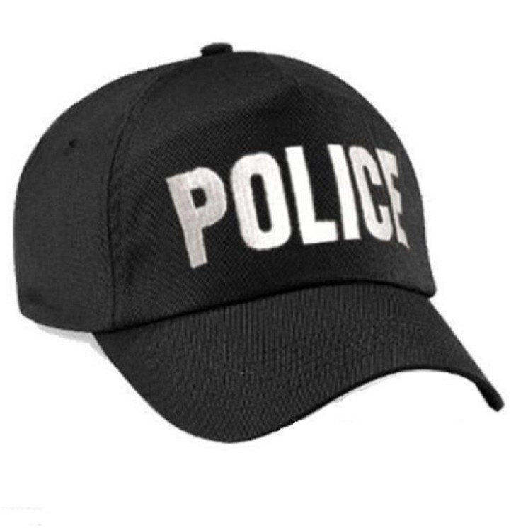 Casquette noire de Policier (réglable)