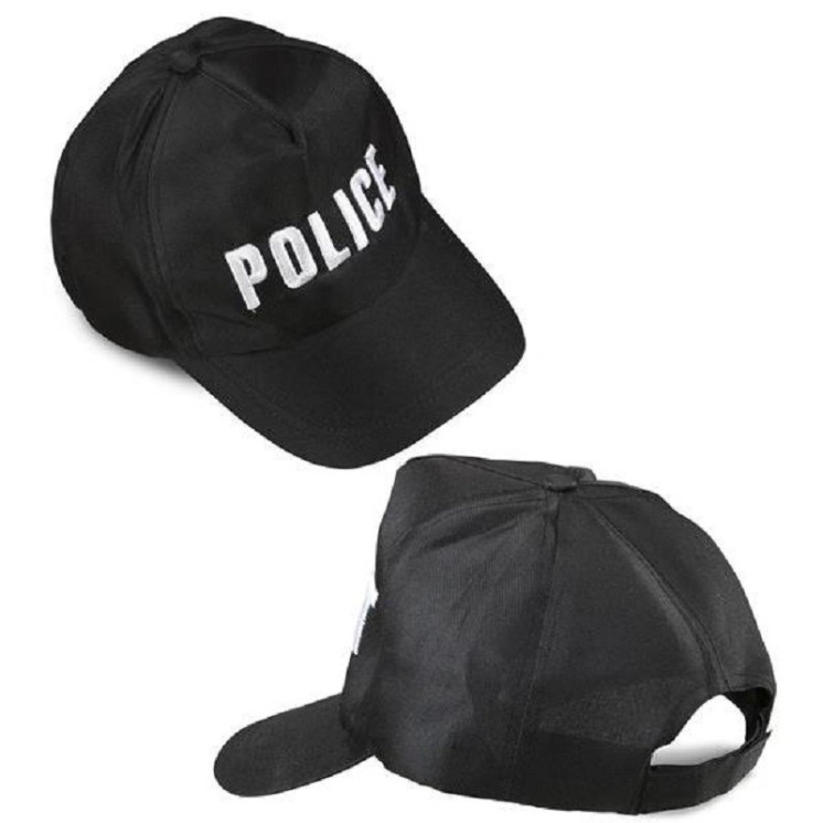 Casquette noire de Policier (réglable)