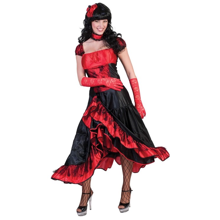 Déguisement de Saloon Girl, Cancan pour femme (T36/38)