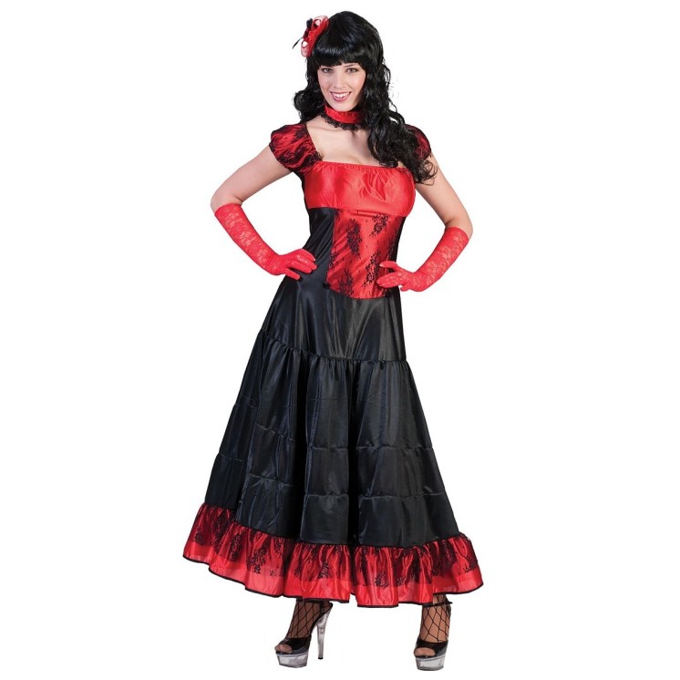 Déguisement de Saloon Girl, Cancan pour femme (T36/38)