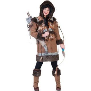 Déguisement d'Esquimeau, Eskimo, Esquimau, adulte femme Comprend: la veste avec capuche et les sur-bottes