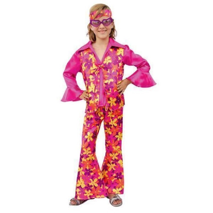 Deguisement de hippie, Baba cool, Seventies, Flower Power pour enfant