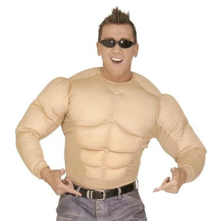 Déguisement, Torse de Mr Muscle, Rambo, Gros bras, bodybuilder, culturiste, Tarzan