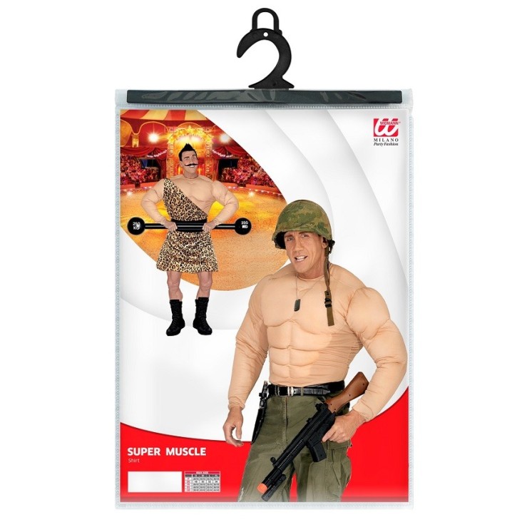 Déguisement, Torse de Mr Muscle, Rambo, Gros bras, bodybuilder, culturiste, Tarzan