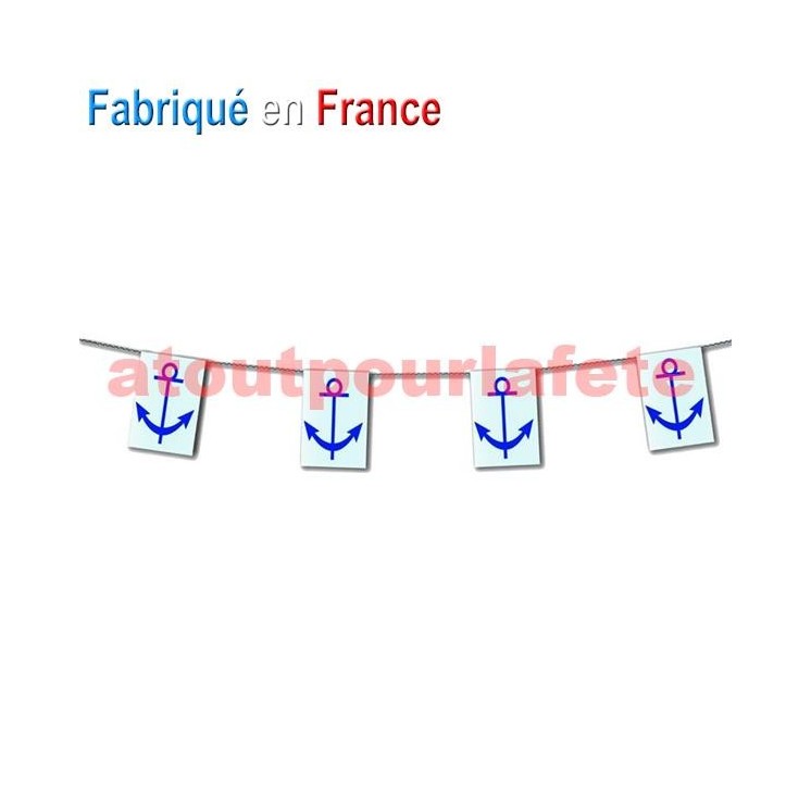 Guirlande Ancre de marine 10m, plastique rectangulaire