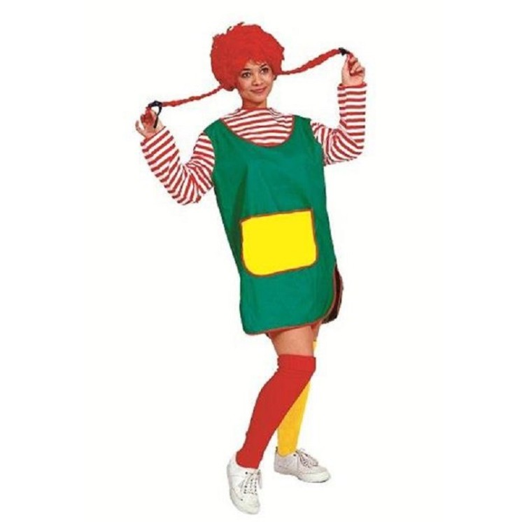 Déguisement de Fifi - Tablier vert a manches rayées rouge et blanc