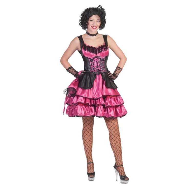Déguisement de French Cancan rose (T 36/38)