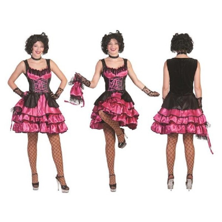 Déguisement de French Cancan rose (T 36/38)