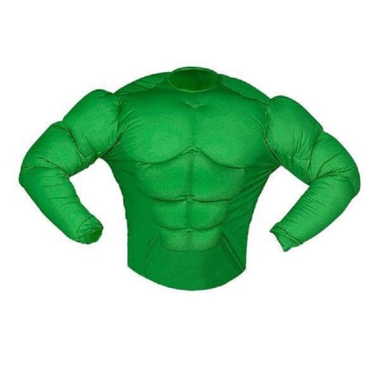Chemise de déguisement de Hulk, "Muscle Vert" adulte