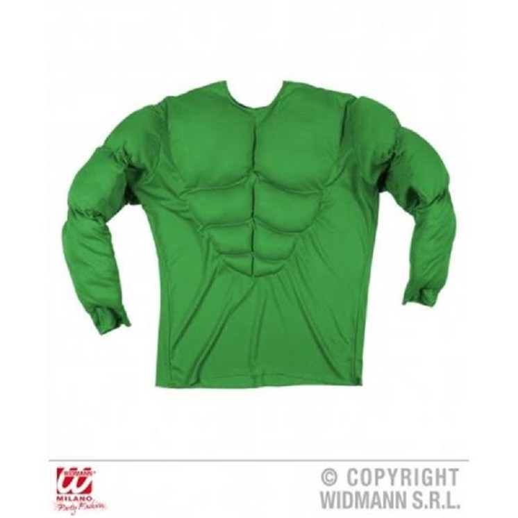 Chemise de déguisement de Hulk, "Muscle Vert" adulte