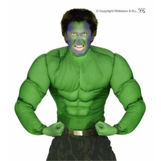 Chemise de déguisement de Hulk, "Muscle Vert" adulte