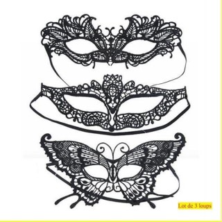 Lot de 3 Loups "50 nuances de grey", Erotique