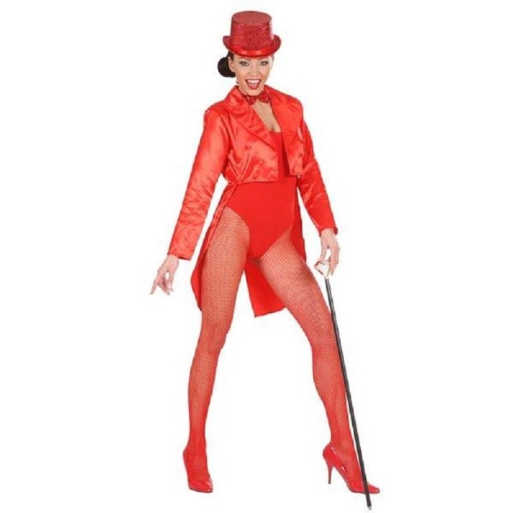 Frac, Redingote, Jaquette, Queue de pie satin rouge, Belle epoque, Cabaret